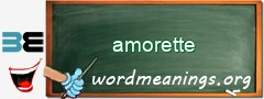 WordMeaning blackboard for amorette